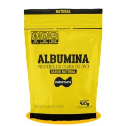 Albumina 420g Sabor Natural Naturovos Albumina 420g Sabor Natural Naturovos