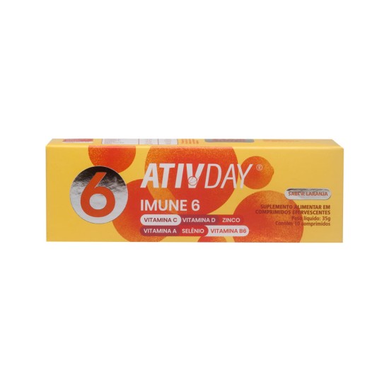 Ativday Imune 6 Vitaminas Com 10 Comprimidos Efervescentes