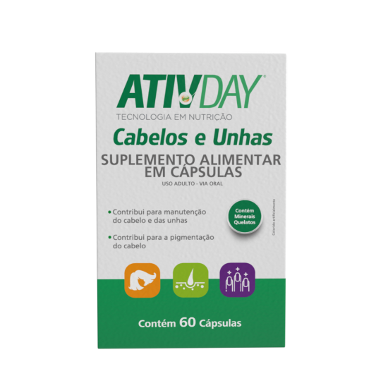 Ativday Cabelo E Unha Com 60 Cápsulas